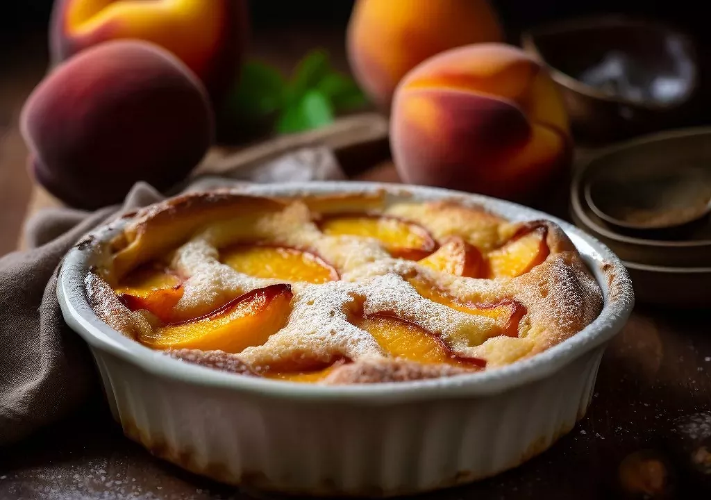 Clafoutis Aux Peches Au Sirop Et Poudre D'amande Recette de Clafoutis aux Pêches Fraîches - Dessert Traditionnel